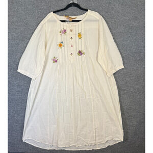 April Cornell Nightgown Womens 2 Embroidered Cottagecore Prairie Victorian NEW
